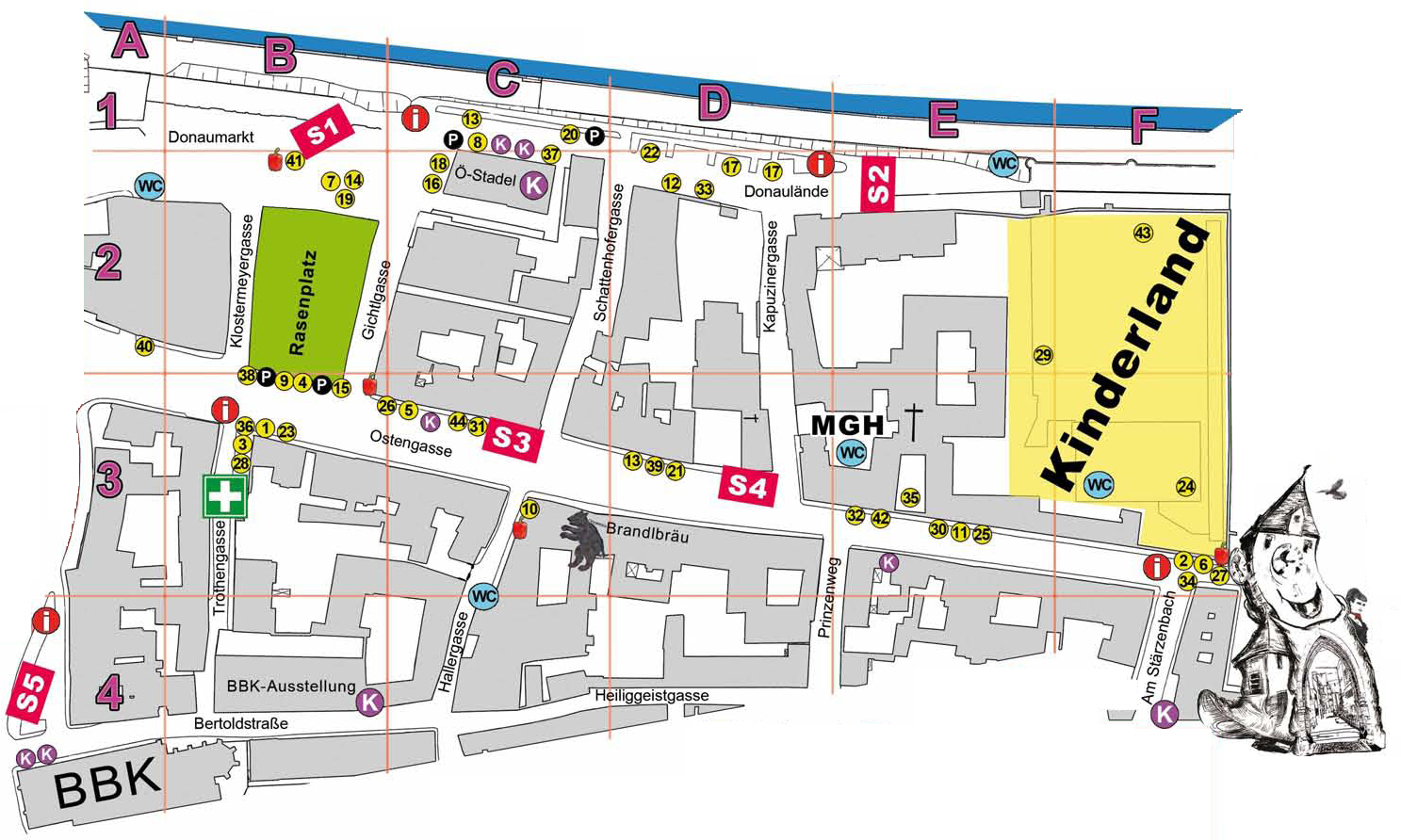 Lageplan Kunst-Parcours