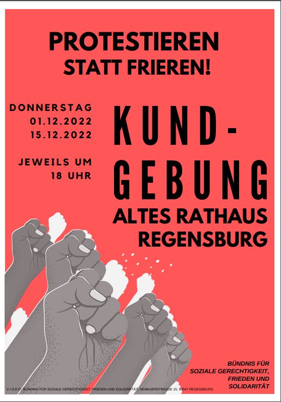 PROTESTIEREN statt frieren Kundgebung