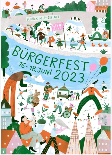 2023 Buergerfestplakat Regensburg, Entwurf: Marie Doerfler